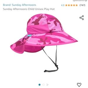 Sunday Afternoons Pink Camo Unisex Sun Hat Size 6-24 months